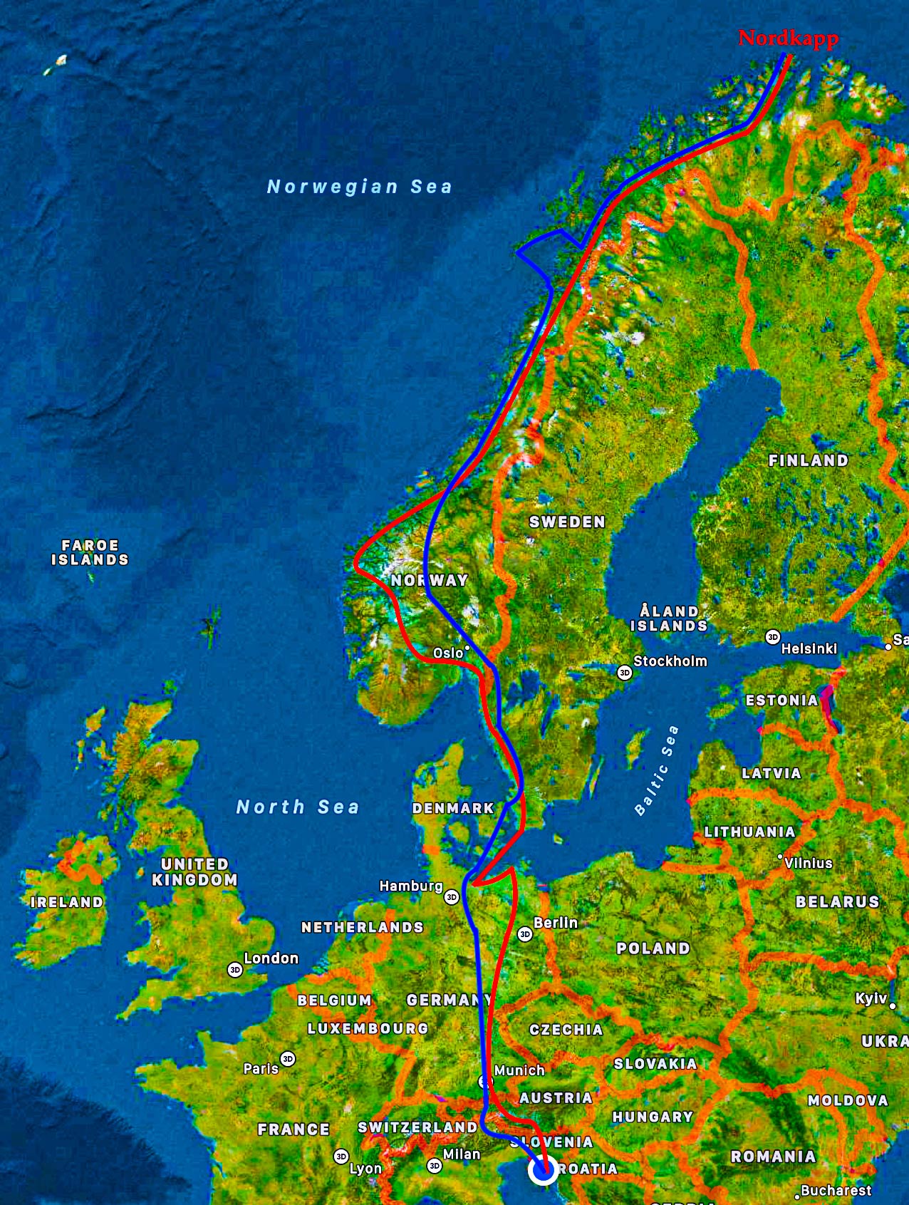 karta nordkapp